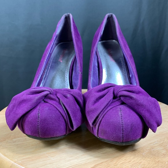 Bamboo Olisa-02 Suede Purple Pumps Size 8-1/2 - Picture 1 of 6
